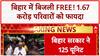 Bihar Free Electricity: 1.67 करोड़ परिवारों को मिलेगी 125 यूनिट बिजली FREE!