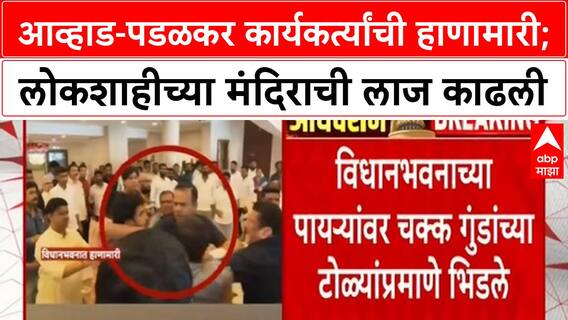 Awhad vs Padalkar :आव्हाड-पडळकर कार्यकर्त्यांची हाणामारी;लोकशाहीच्या मंदिराची लाज काढली