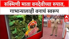 Navratri Pandharpur | Rukmini Mata वनदेवीच्या रुपात, गाभाऱ्यालाही वनाचं स्वरूप
