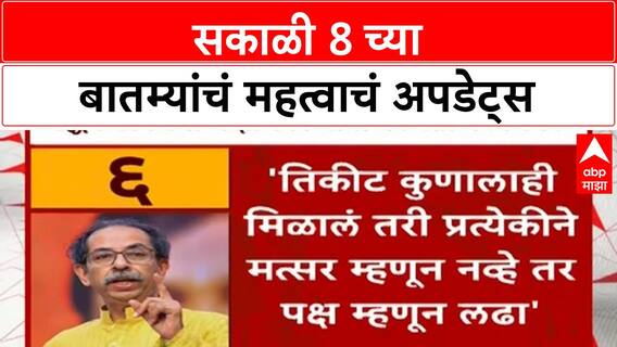 Morning 8 AM Updates : सकाळी 8 च्या बातम्यांचं महत्वाचं अपडेट्स : 20 Sep 2025