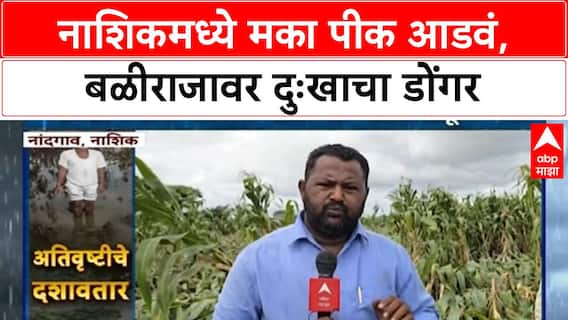 Heavy Rains Crop Damage | नाशिकमध्ये मका पीक जमीनदोस्त, शेतकरी हतबल