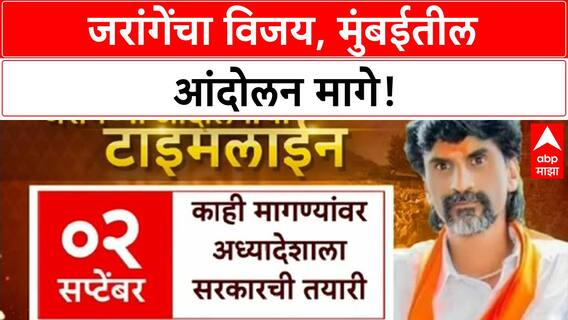 Maratha Reservation Protest | मनोज जारांगेंच्या आंदोलनाची टाईमलाईल