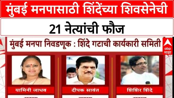 Eknath Shinde BMC Election : मुंबई मनपासाठी शिंदेंच्या शिवसेनेची 21 नेत्यांची फौज