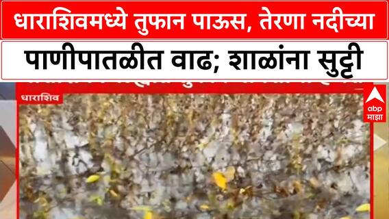 Maharashtra Heavy Rains धाराशिवमध्ये तुफान पाऊस, Terna नदीला पूर, शाळांना सुट्टी, Soybean चे नुकसान