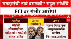 Voter Deletion Allegations | राहुल गांधींचे ECI वर गंभीर आरोप, 'मतचोरी'चा बॉम्ब!