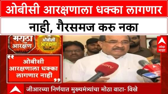 Radhakrishna Vikhe On Reservation | ओबीसी आरक्षणाला धक्का लागणार नाही, गैरसमज करु नका