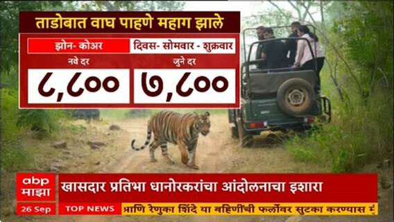 Tadoba Safari Rate Hike | ताडोबातील 'Core Zone' सफारीचे दर वाढले, '8800' रुपये झाले!