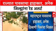 Maharashtra Rain Alert | संपूर्ण Maharashtra ला पावसाने झोडपले; अनेक जिल्ह्यांना Red Alert