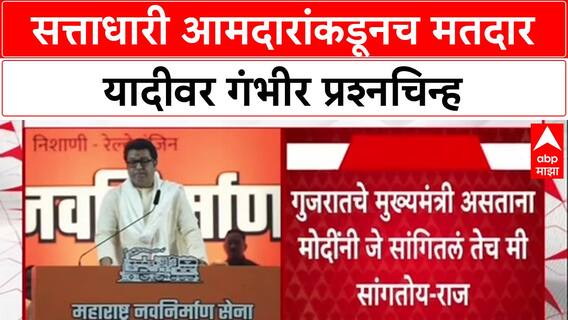 Raj Thackeray Speech : तीन सत्ताधारी आमदारांनी केलेल्या भाषणाचं 'लाव रे तो व्हिडीओ'