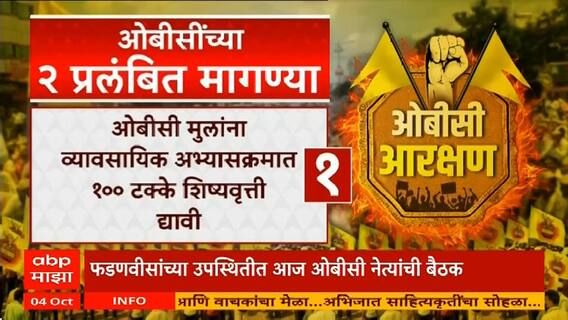 OBC Demands | OBC विद्यार्थ्यांना 100% Scholarship, महामंडळाला 1000 कोटी