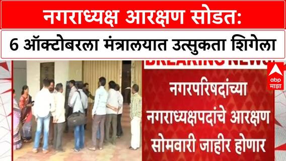 Nagaradhyaksha Reservation | 6 ऑक्टोबरला सोडत, राजकीय चित्र स्पष्ट होणार