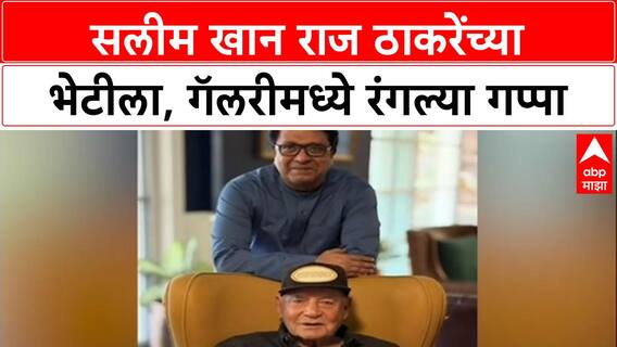 Salim Khan Meet Raj Thackeray : सलीम खान राज ठाकरेंच्या भेटीला, गॅलरीमध्ये रंगल्या गप्पा