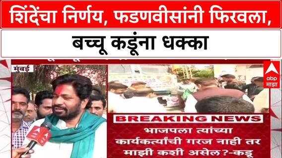 Mahararashtra Politicsगरज सरो अन् वैद्य मरो,बच्चू कडूंचा सरकारवर हल्लाबोल,कार्यालय रद्द केल्याने वाद