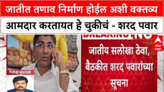 Sharad Pawar On Sangram Jagtap : 'जातीजातीत तणाव निर्माण होईल अशी विधानं चुकीची' - शरद पवार