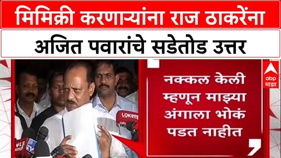 Pawar vs Thackeray: 'माझ्या अंगावर भोकं पडत नाहीत', Raj Thackeray यांच्या मिमिक्रीवर Ajit Pawar यांचा टोला