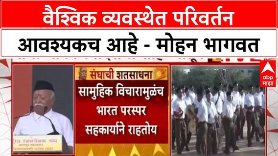 Mohan Bhagwat | वैश्विक व्यवस्थेत परिवर्तन आवश्यकच आहे - मोहन भागवत