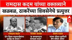 Thackeray Death Allegations | Ramdas Kadam यांच्या वक्तव्याने नवा वाद, Uddhav Thackeray यांना सवाल