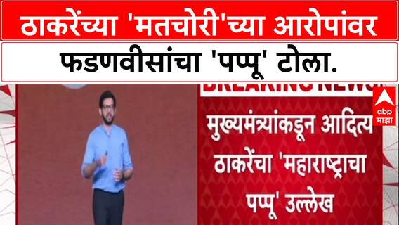 Voter Fraud: 'मी महाराष्ट्राचा पप्पू आहे असं प्रदर्शन करू नये', Fadnavis यांची Aaditya ठाकरेंवर जहरी टीका.