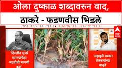 Marathwada Rain Politics : ओला दुष्काळ शब्दावरुन वाद, ठाकरे - फडणवीस भिडले ABP Majha