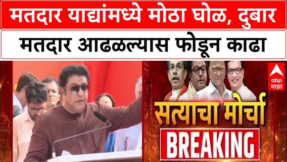 Satyacha Morcha Speech : मतदार याद्यांमधील घोळावरून घमासान, ठाकरे बंधूंचा हल्लाबोल