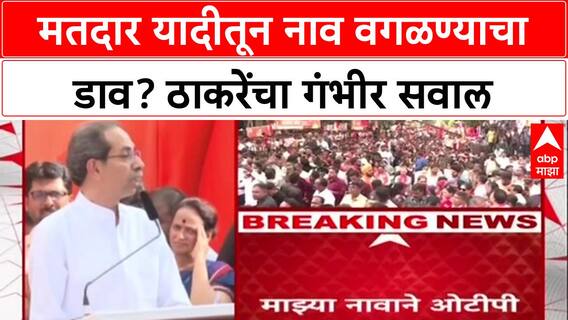 Uddhav Thackeray : 'माझ्यासकट कुटुंबाची नावं मतदार यादीतून वगळण्याचा डाव होता', गंभीर आरोप