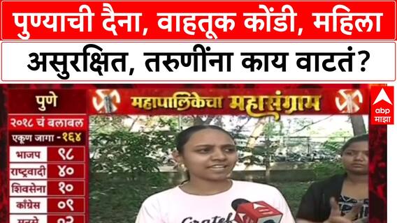 Mahapalikecha Mahasangram Pune : पुण्याची दैना, वाहतूक कोंडी, महिला असुरक्षित, तरुणींना काय वाटतं?