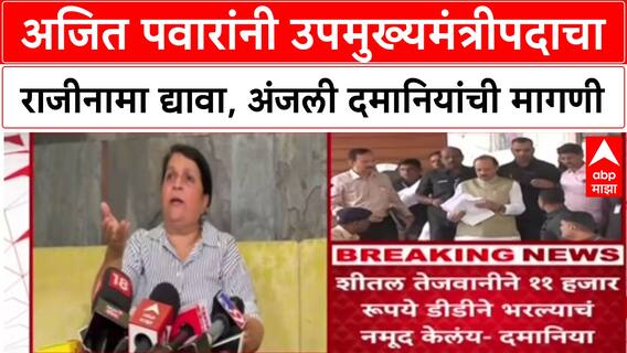 Anjali Damania PC Pune Land Scam 'अजित पवारांनी उपमुख्यमंत्रीपदाचा राजीनामा द्यावा',दमानियांची मागणी