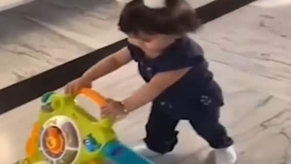Kapil Sharma's daughter Anayra Sharma learning to walk!