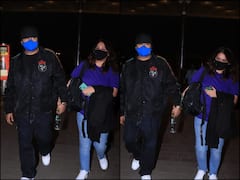 PICS: Honey Singh Walks Hand-In-Hand With Wife At Mumbai Airport