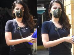IN PICS: Rhea Chakraborty Warmly Greets Paparazzi Outside Gym, Says ‘I Am Recuperating’