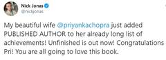 বই প্রকাশ হল প্রিয়ঙ্কা চোপড়ার, প্রশংসায় উচ্ছ্বসিত স্বামী নিক জোনাস