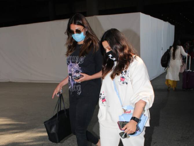 Alia Bhatt, Ranbir Kapoor Travel In Perfect Matching Summer Whites As  They're Reportedly Off To Maldives Post Their COVID-19 Recovery