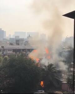 IN PICS | Massive Fire Breaks Out Post Cylinder Explosion In Mumbai's Versova; Four Injured