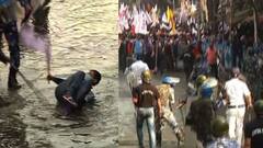 Left Front Youth Protest Photos: জলকামান, টিয়ার গ্যাস বনাম ইটবৃষ্টি, নবান্ন অভিযানে উঠে এল কী ছবি?