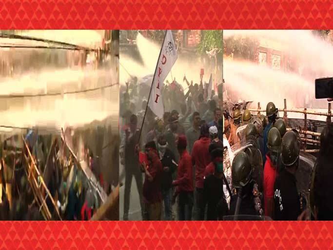 Left Youth Wing Organizations Nabanna March DYFI supporters scuffles with Police Left Nabanna March: বাম ছাত্র -যুব মিছিলে  রণক্ষেত্র ডোরিনা ক্রসিং, আহত সমর্থক, পুলিশও