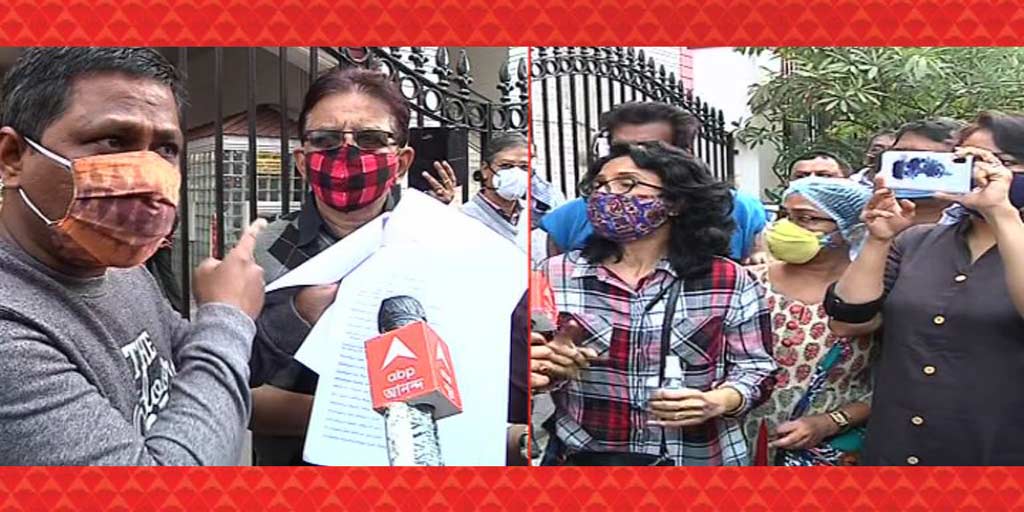 Parents Protest Ruby Park অনলাইনে ক্লাস, পরীক্ষার দাবি, স্কুল খোলার দিনেই অভিভাবকদের বিক্ষোভ