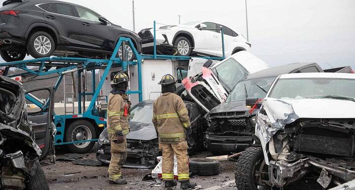 ਅਮਰੀਕਾ 'ਚ ਭਿਆਨਕ ਹਾਦਸੇ ਦੀਆਂ ਤਸਵੀਰਾਂ