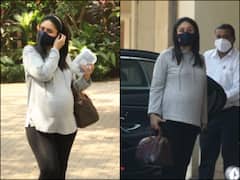 PICS: Nine-Month Pregnant Kareena Kapoor Khan Snapped At BFF Amrita Arora's Home In Mumbai