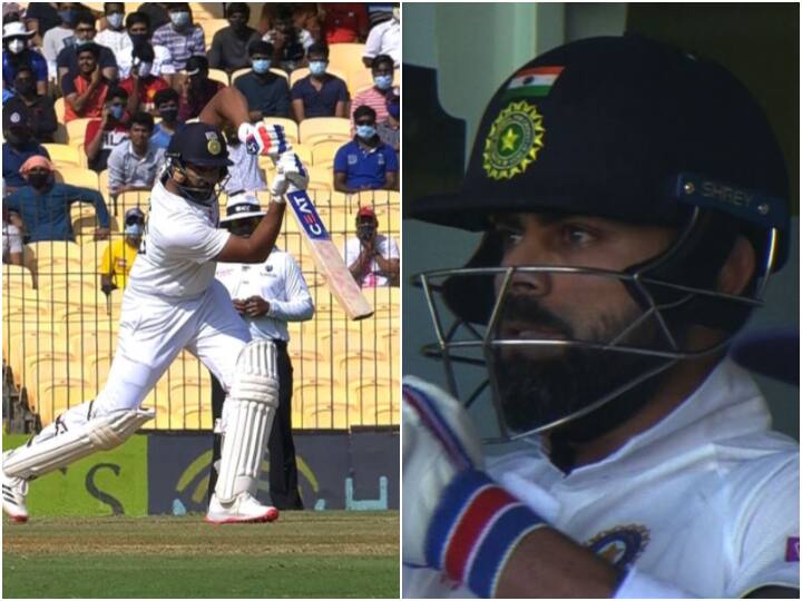 India vs England Watch Virat Kohli Applauds Rohit Sharma Cover Drive In Ind vs Eng Chennai Test Watch: Overjoyed Virat Kohli Applauds Rohit Sharma's Glorious Cover Drive