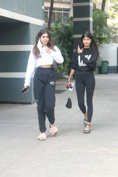 PICS: Janhvi Kapoor's Sister Khushi & Varun Dhawan's Niece Anjini Spotted Together At Shanaya Kapoor's House