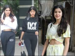 PICS: Janhvi Kapoor's Sister Khushi & Varun Dhawan's Niece Anjini Spotted Together At Shanaya Kapoor's House