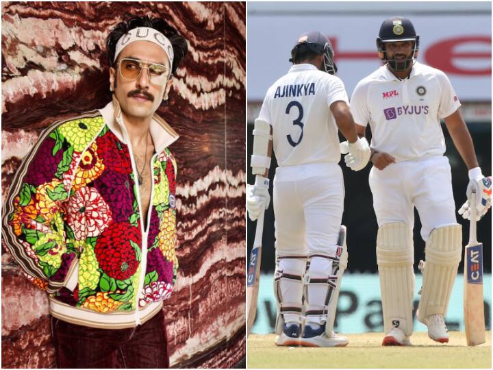 India vs England Chennai Test Ranveer Singh Tweets To Cheer For Rohit Sharma And Ajinkya Rahane As Ind vs Eng Chennai Test At Chepauk Unfolds   Ind vs Eng, Chennai Test: Ranveer Singh Tweets To Cheer For Rohit Sharma & Ajinkya Rahane 