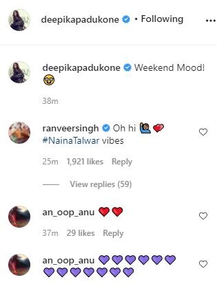 Deepika Padukone Sets The 'Weekend Mood' With New PIC, Ranveer Singh Drops Cute Comment