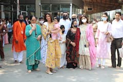 PICS | Shilpa Shetty Kundra Spotted With Daughter Samisha And Family Members At Siddhivinayak Temple