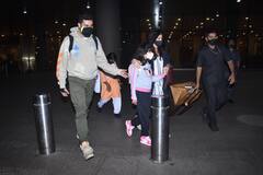 PICS: Aishwarya Rai Holds Aaradhya's Hands As She Returns To Mumbai With Abhishek Post 'Ponniyin Selvan' Shoot