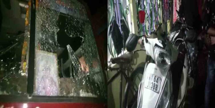 Young TMC leaders Ajay Roy Sabir Saha Chowdhury attacked another TMC leader Joydeep Ghosh house on saraswati pujo তৃণমূলের গোষ্ঠীদ্বন্দ্বকে কেন্দ্র করে ফের উত্তপ্ত দিনহাটা