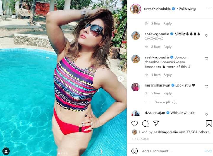 'Naagin' actress Aashka, who was Urvashi's co-contestant in 'Bigg Boss 6', wrote, 