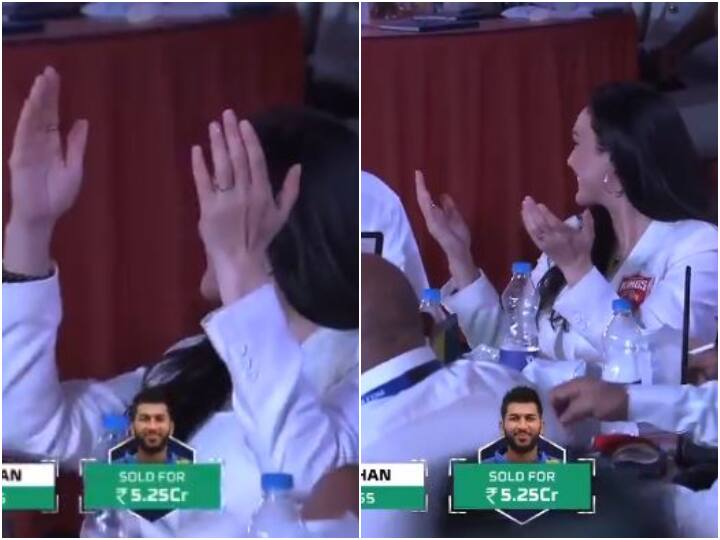 IPL Auction 2021: Watch: Preity Zinta's Animated Reaction After Punjab Kings Bag Shahrukh Khan In IPL Auction 2021 Watch: Preity Zinta's Animated Reaction After Bagging Shahrukh Khan In IPL Auction 2021