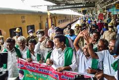 IN PICS | Farmers Squat On Tracks As Nationwide Rail Roko Protest Ends Peacefully; Railways Says Negligible Impact