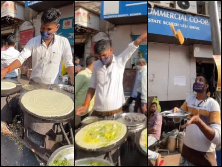WATCH Viral Video Of Flying Dosa Mumbai Man's Technique Of Serving Food Leaves Netizens Jaw Dropped WATCH | Mumbai Man's 'Flying Dosa' Technique Leaves Netizens In Awe